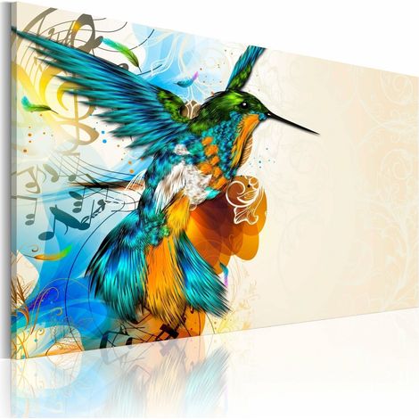 Tableau musique d'oiseau - 90 x 60 cm (1/4)