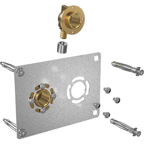 Watts – Sortie de cloison 50mm PER Ø16-F 1/2 à sertir – Fixation raccord pour plaque de plâtre – Installation rapide et solide (1/9)