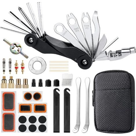 Kit de reparación de bicicletas - Herramienta multifuncional - Para el hogar y para llevar - Compacto - Mantenimiento de bicicletas (1/5)