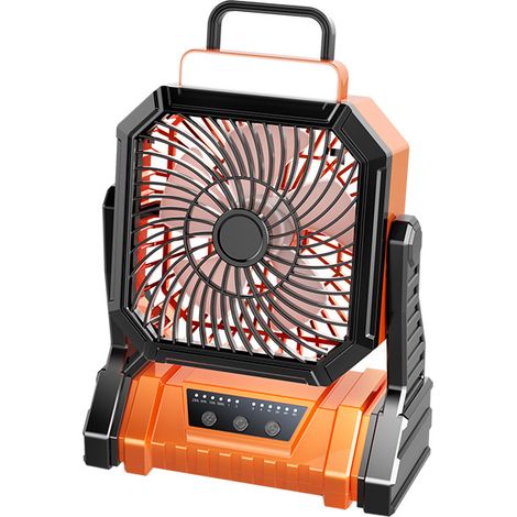 Ventilatore portatile ricaricabile, senza fili, a batteria con lanterna a LED, ventilatore da tavolo, ventilatori a batteria USB per viaggi e camera da letto (1/5)