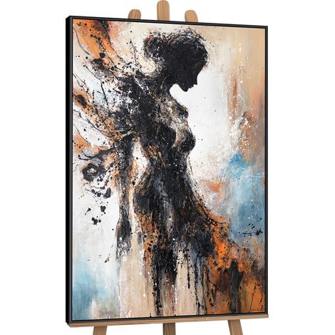 Gemälde Element der Weiblichkeit Rahmen Schwarz 120x80 cm (1/5)