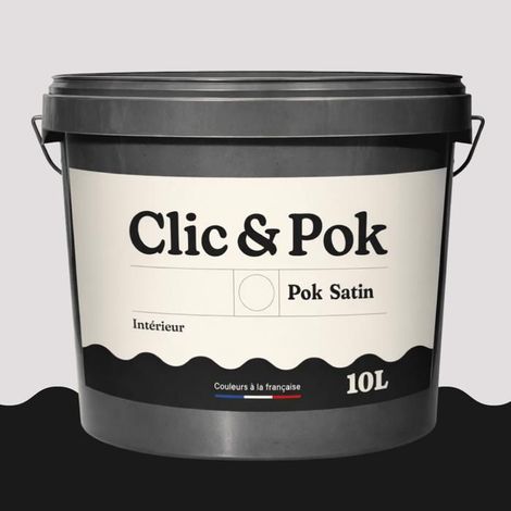 POK SATIN Peinture Mur Plafond – Intérieure Satinée, Lessivable, Multisupport - Lait de Rose - 10L