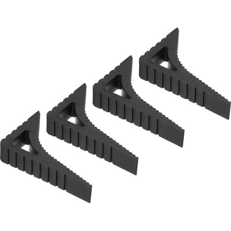 4 Pcs Butées de Porte, Butée de Porte Butée de Porte en Caoutchouc Cale Petite Cale de Porte Butée de Fenêtre Robuste pour le Bas du Sol de la Porte Mur Intérieur, Noir (1/5)