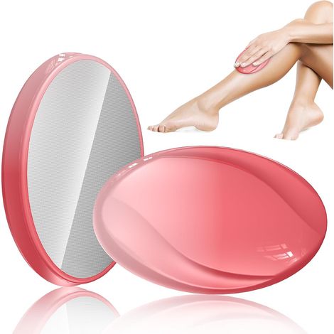 Épilateur en Cristal pour Femme et Homme, Gomme Dépilatoire Magique, Pierre Depilatoire Nano - Brosse d'Épilation Portable - Solution Indolore pour le dos, les bras et les jambes (Rose) (1/5)