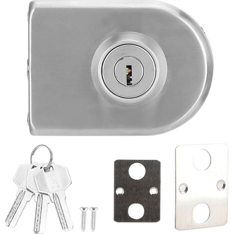 Serrure de porte en verre en inox (1/5)