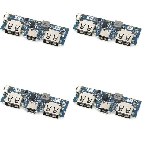 Quatre ports Micro-USB/Type-C, deux ports USB 5V 2,4A, prend en charge la charge rapide des batteries 18650 et est compatible avec les accessoires de batterie externe mobiles DIY. (1/5)