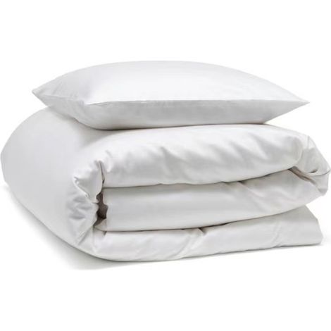 Iztoss – Couette blanche 140 x 200 cm – Oreiller 60 x 60 cm – Fibres de soja – Confort optimal pour lit d'une personne
