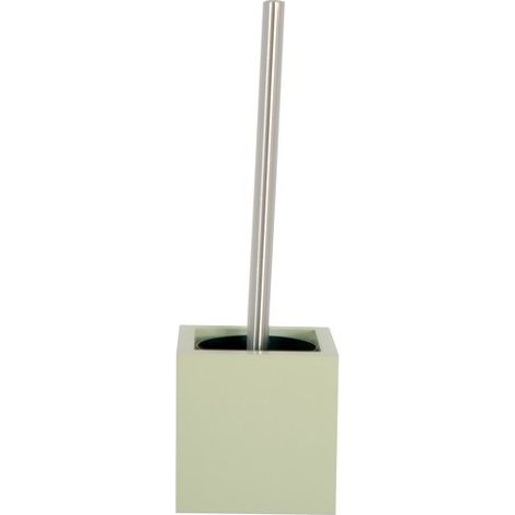 Brosse Wc avec support MDF & Inox Vert Amande MSV (1/4)