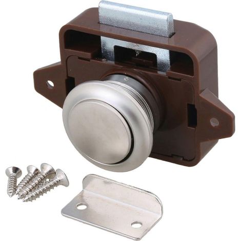 Serrures à bouton-poussoir pour armoires de camping-cars, caravanes et fourgons aménagés (1/3)