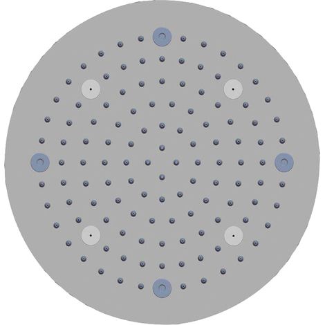 Soffione doccia a soffitto installazione da incasso acciaio inoxtondo (1/4)