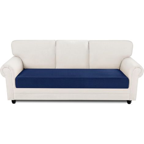 Copridivano flessibile 3 posti jacquard antiscivolo blu navy (1/5)
