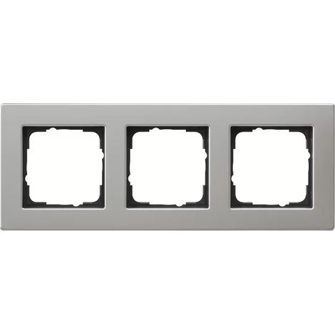 Gira Abdeckrahmen 3f flach Gira E2 Edelstahl [0213335], 0213 335 (1/2)