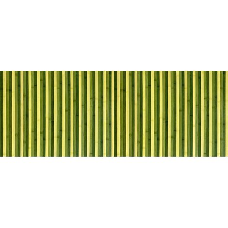 Passatoia per Cucina o Tappeto da Ingresso in Vero Bamboo Naturale 7 Misure 7 Colori 50x300 cm - Verde (1/5)