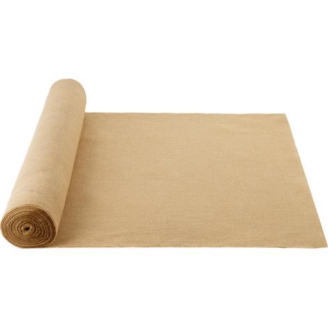 VEVOR Rotolo di Tessuto di Juta, 1016 mm x 45,7 m 50 x 50 Rotoli di Tessuto di Juta Naturale ad Alta Densita, Rotolo di Tessuto di Juta per Avvolgere Alberi, per Decorazioni, Artigianato, Matrimonio (1/5)