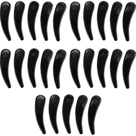 Lot de 25 lames de tondeuse en plastique ABS à dents plates pour une coupe rapide et facile, compatibles avec les tondeuses Bosch noires. (1/5)