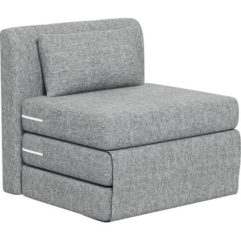 Fauteuil futon pliable 80x203 cm – Rembourrage épais – Tissu effet lin respirant – Charge max 240 kg – MH