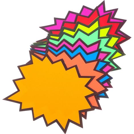 Étiquettes de vente en papier fluorescent, 80 pièces avec design (1/5)