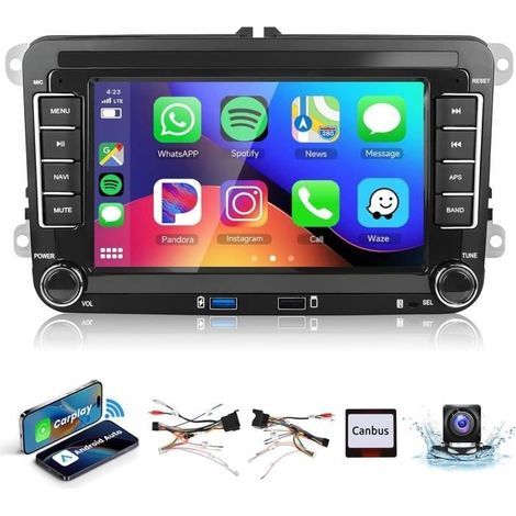 Autoradio da 7 pollici - CarPlay wireless - Bluetooth 5.1 - Doppio DIN (1/4)