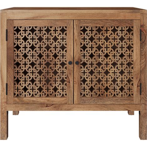 Pequeño buffet calado de madera de mango - Jaya (1/4)