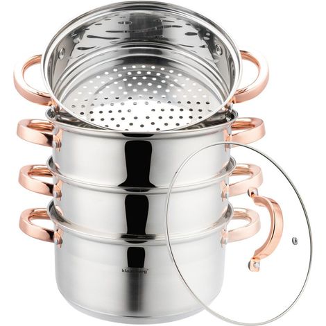 Pentola a vapore Klausberg, 5 pezzi, 22 cm, KB-7733, oro rosa (1/5)