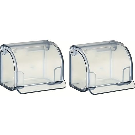 Lot de 2 porte-rasoirs, boîtes de rangement, sans perçage, anti-poussière, avec drainage. (1/5)