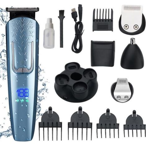 Tondeuse Cheveux - Tondeuse Barbe Multifonctionnelle - Autonomie 90 Min - Étanche IPX6 - 11 en 1 - 1 Pièce (1/4)
