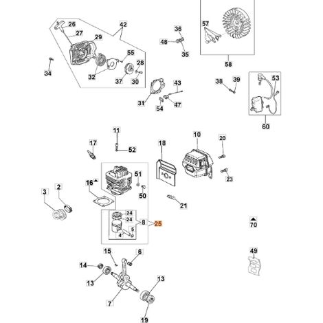 Kit cilindro motosega troncatore modelli GS630 ORIGINALE OLEOMAC 50092028B