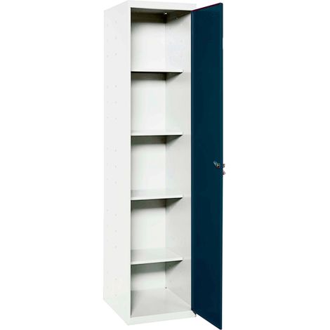 SIMONLOCKER Armoire métallique à 4 étagères (180x40x40cm) BLANC ET ANTHRACITE (1/2)