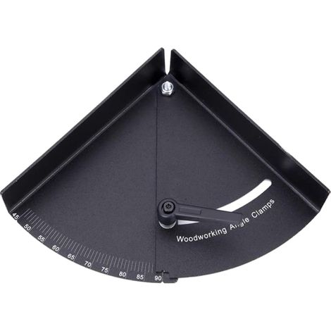 Équerre de Serrage D’angle Réglable en Alliage D’aluminium, Pince Angulaire Robuste pour Charpenterie et Fabrication de Meubles, Noir (1/5)