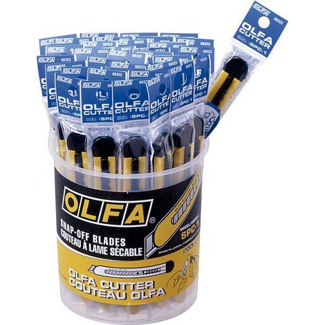 Cutter de bureau Olfa avec cran d'arrêt 9 mm (1/2)