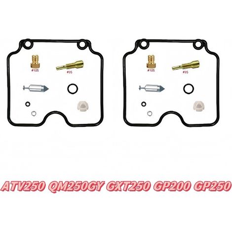 Kit de réparation pour motos ATV250, QM250GY, GXT250, GP200 et GP250 à carburateurs.