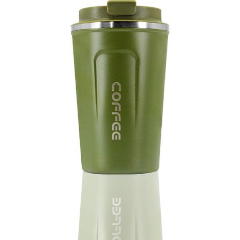 Taza térmica inteligente de acero inoxidable, 380 ml, para café, con pantalla LED de temperatura, taza térmica verde para el coche (1/5)