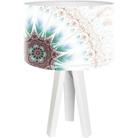 Lampe de chevet mandala foto-300 - Blanc