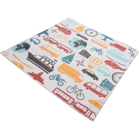 Tapis d'éveil pour bébé 130 x 130 cm, antidérapant et imperméable, en nylon, pour la maison, le camping et les activités de plein air. (1/5)