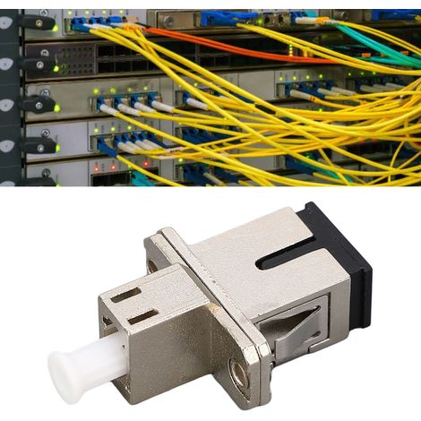 Adaptateur fibre optique SC/UPC femelle vers LC/UPC femelle, cordon de brassage, bride de coupleur double femelle (1/5)
