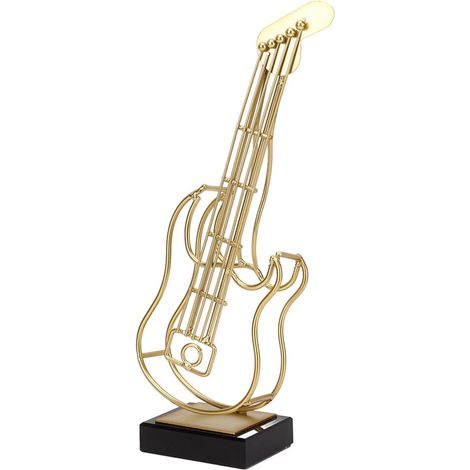 Ornement Décoratif De Violon, Fer Forgé Noir, Base en Cristal, élégance pour la Maison Et Le Bureau (1/5)