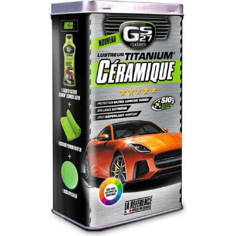 Lustreur protecteur céramique 500ml – Brillance extrême – Protection hydrofuge et antistatique – Composition en titanium léger – Gs27