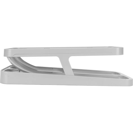 Distributeur à œufs pour frigo 2 niveaux 2 rangées, rouleau facile d'accès, gris, contenant de rangement pour œufs compatible lave-vaisselle (1/5)
