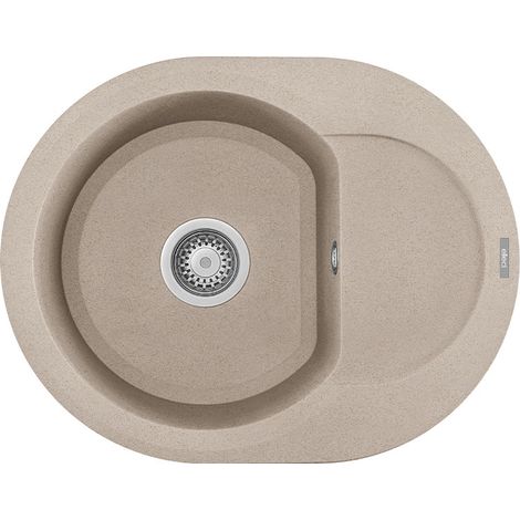 Lavello Tondo Elleci incasso Easy ROUND 600 Granitek Avena LGYR6051 (1/3)