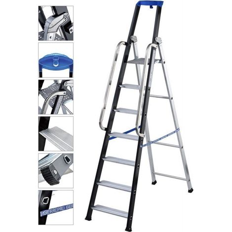 Ensemble de 2 pieds STABILA PRO avant-arrière pour escabeaux, robustes et durables.