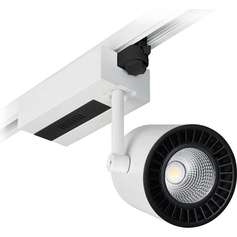 Proyector carril tilt PROTEUS LED COB 38W 3028lm CRI80 4000K 60º Blanco