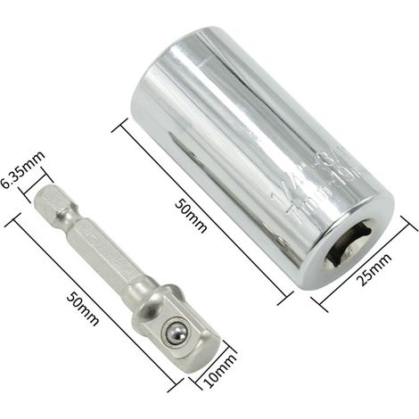 Coffret de 3 douilles multifonctions avec embouts d'angle, douille Magic Socket 7-19, douille à cliquet Magic Socket, embout d'angle 105°, bobine magnétique (1/5)