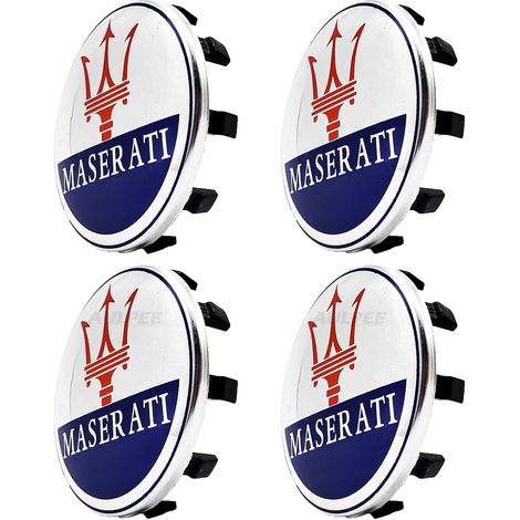 Hubcaps Hubcaps with central logo 60 mm ABS material Compatible with Mesertatti accessories (Maser blue red) (1/5)