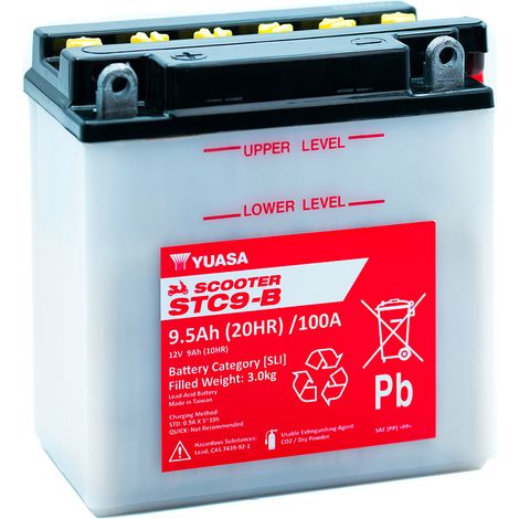 Batterie scooter YUASA STC9-B YB9-B 12V 9.5AH 100A