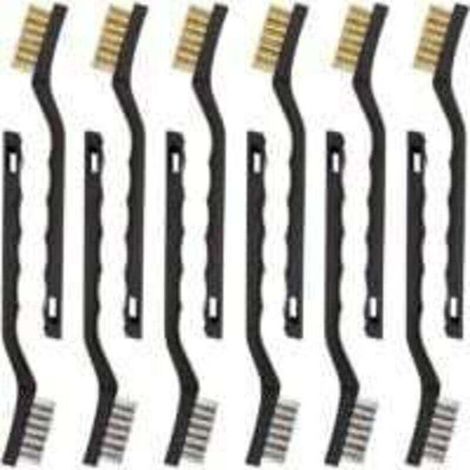 Bardusch-Lot de 12 Mini Brosses Métalliques en Acier Inoxydable Brosse pour Nettoyage en Laiton pour Nettoyer Frottement et Rouille des Scories de Soudage (1/4)