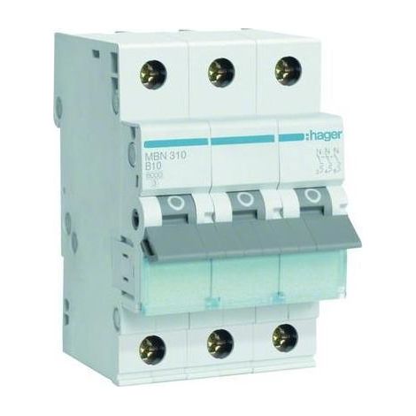 Hager Leitungsschutzschalter 3pol. B-10A, 6kA MBN310 (1/5)