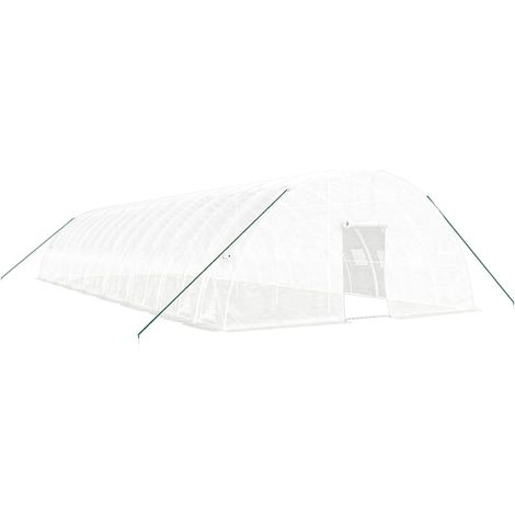 Serra tenda riparo piante fiori ortaggi con struttura in acciaio 96 m² 16 x 6 x 285 m bianco 020044643