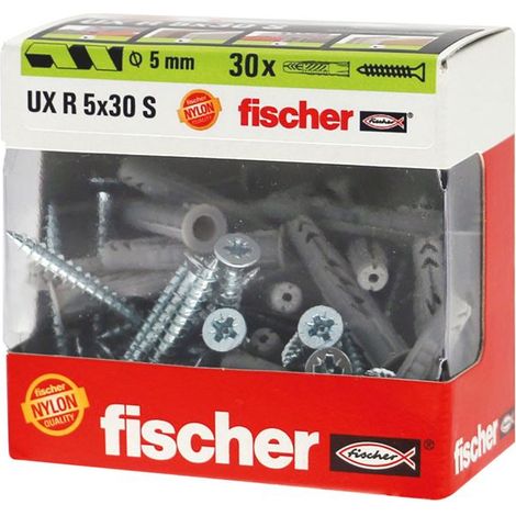 Anclaje Multimat Ux 5x30 en caja de 30 unidades - Fischer