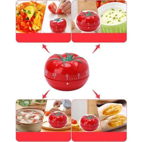 Minuteur de Cuisine - - Minuterie Mécanique - Forme Tomate - Rotation 360 Degrés - Écologique (1/3)
