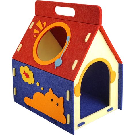 Maison pour Chat D'Intérieur - Panier Nid Fermé Animaux De Compagnie - (1/5)